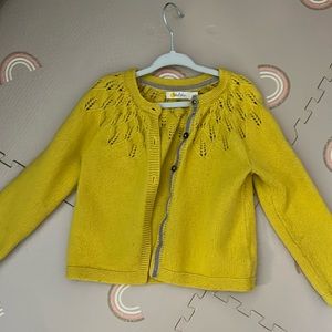 Mini Boden 3-4Y yellow cardigan